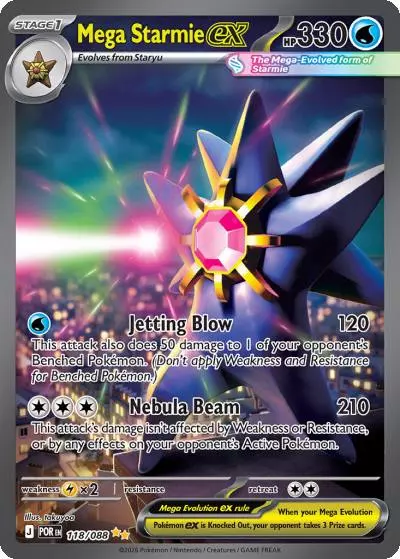 Mega Starmie ex 118/88 Perfect Order Pokemon card