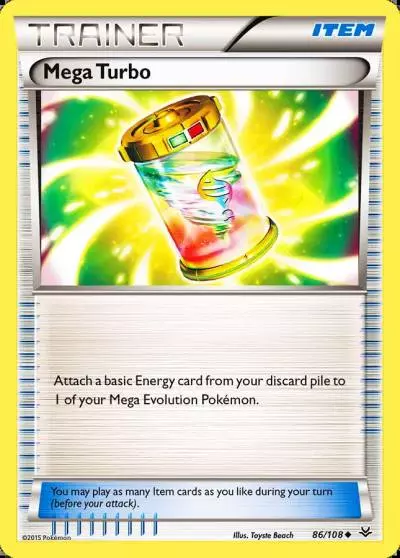 Mega Turbo 86/108 Roaring Skies Pokemon card