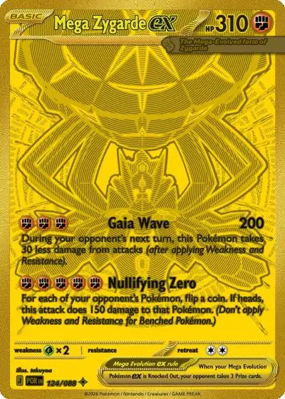 Mega Zygarde ex 124/88 Perfect Order Pokemon card