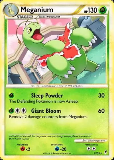 Meganium 27/95 Call of Legends Pokemon card