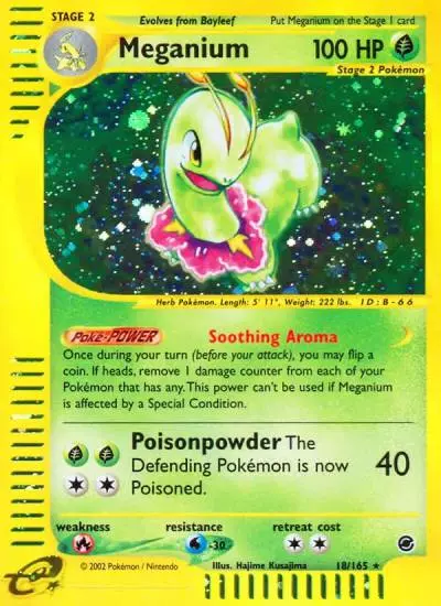 Meganium 18/165 Expedition Base Set Pokemon card