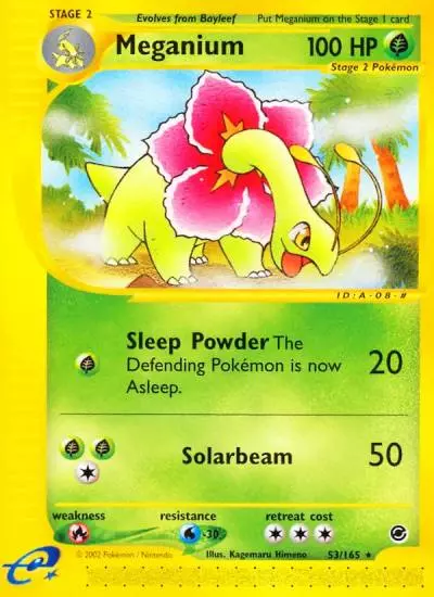 Meganium 53/165 Expedition Base Set Pokemon card