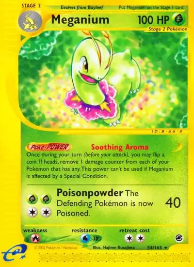 Meganium 54/165 Expedition Base Set Pokemon card