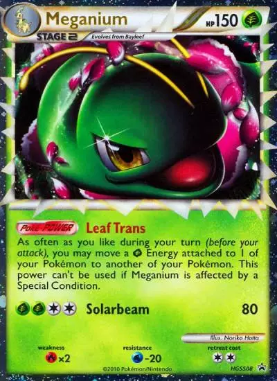 Meganium HGSS08/25 HGSS Black Star Promos Pokemon card