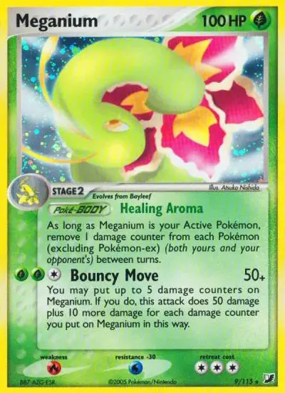 Meganium 9/115 Unseen Forces Pokemon card