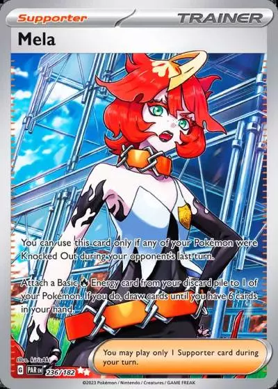 Mela 236/182 Paradox Rift Pokemon card