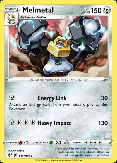 Melmetal 130/189 Darkness Ablaze Pokemon card