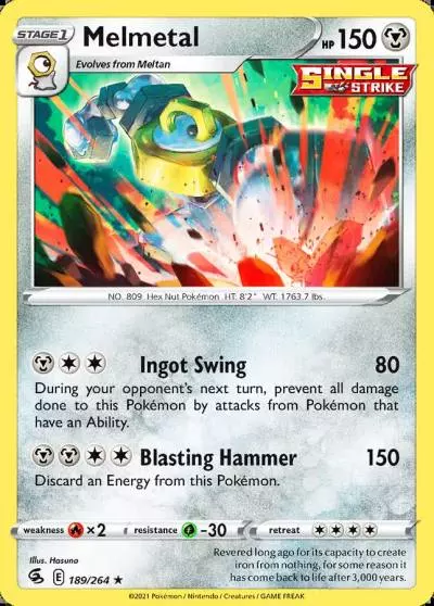 Melmetal 189/264 Fusion Strike Pokemon card
