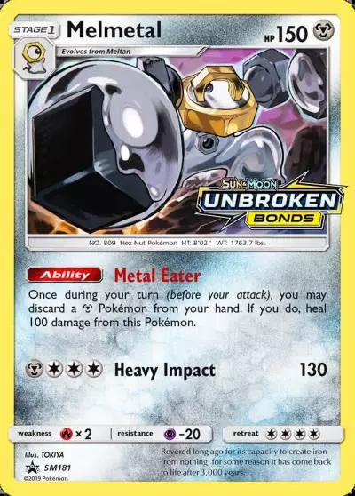 Melmetal SM181/248 SM Black Star Promos Pokemon card