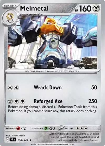 Melmetal 104/142 Stellar Crown Pokemon card