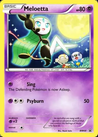 Meloetta BW68/101 BW Black Star Promos Pokemon card