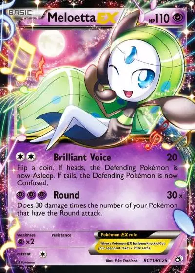 Meloetta-EX RC11/113 Legendary Treasures Pokemon card