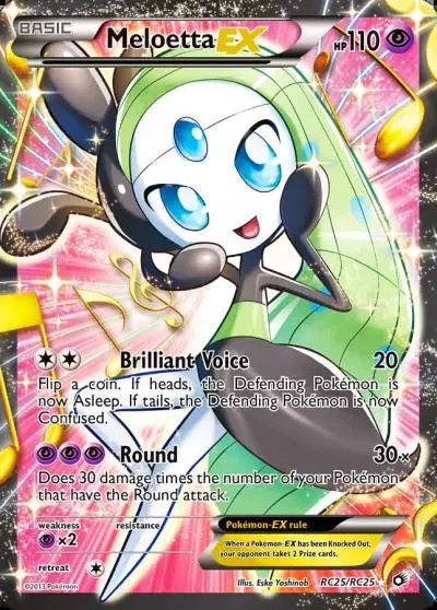 Meloetta-EX RC25/113 Legendary Treasures Pokemon card