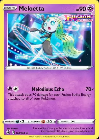 Meloetta 124/264 Fusion Strike Pokemon card