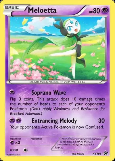 Meloetta XY193/211 XY Black Star Promos Pokemon card