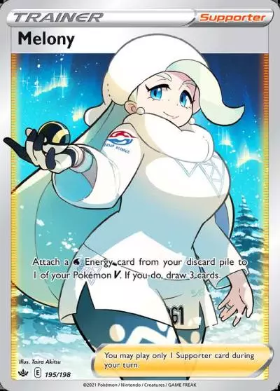 Melony 195/198 Chilling Reign Pokemon card
