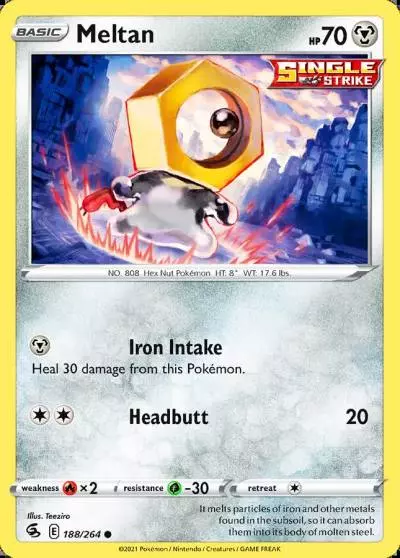 Meltan 188/264 Fusion Strike Pokemon card