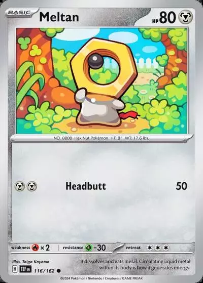 Meltan 116/162 Temporal Forces Pokemon card