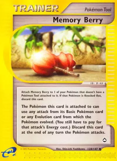 Memory Berry 128/147 Aquapolis Pokemon card