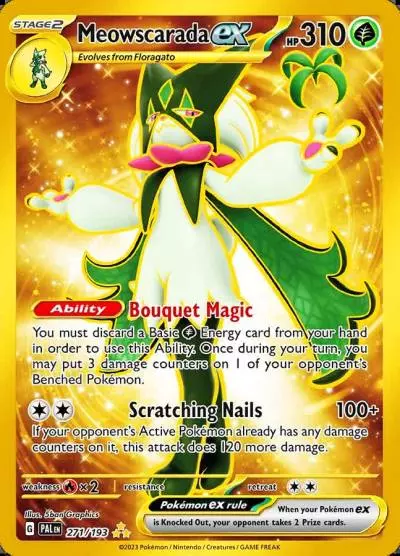 Meowscarada ex 271/193 Paldea Evolved Pokemon card