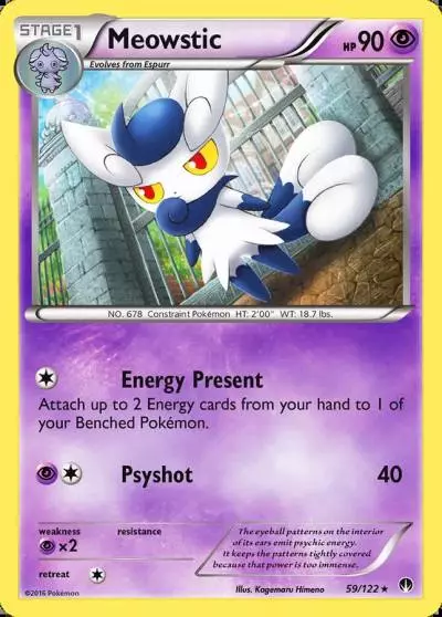 Meowstic 59/122 BREAKpoint Pokemon card