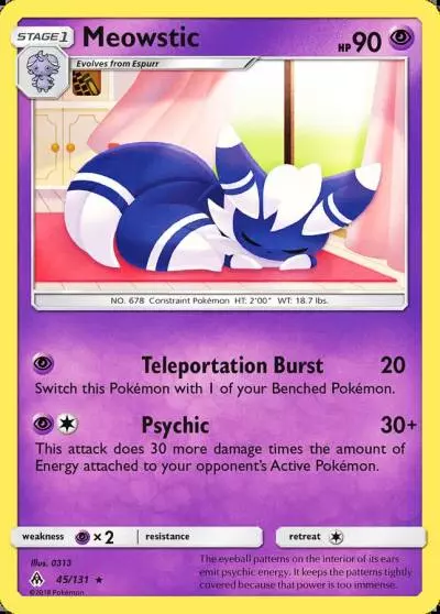 Meowstic 45/131 Forbidden Light Pokemon card
