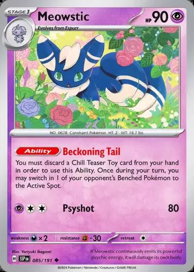 Meowstic 85/191 Surging Sparks Pokemon card