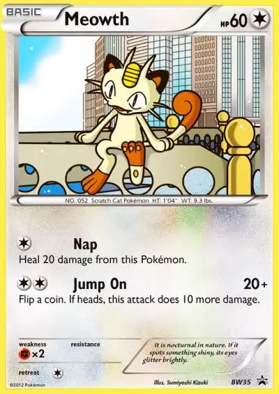 Meowth BW35/101 BW Black Star Promos Pokemon card