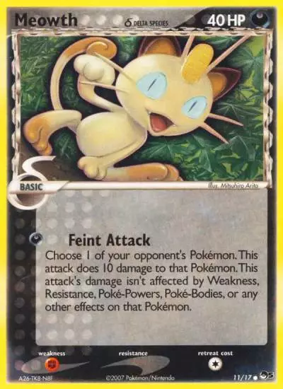 Meowth δ 11/17 POP Series 5 Pokemon card