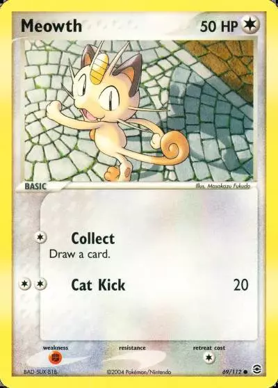 Meowth 69/112 FireRed & LeafGreen Pokemon card