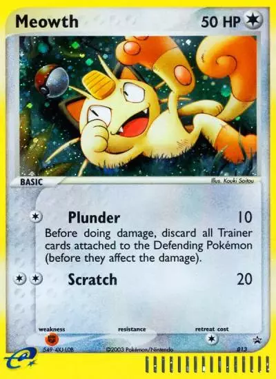 Meowth 13/40 Nintendo Black Star Promos Pokemon card
