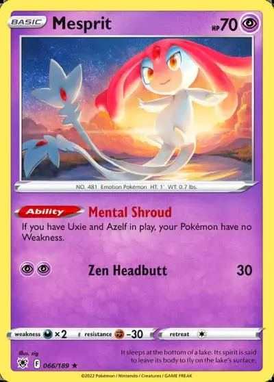 Mesprit 66/189 Astral Radiance Pokemon card
