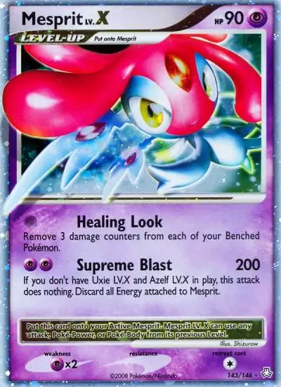 Mesprit LV.X 143/146 Legends Awakened Pokemon card