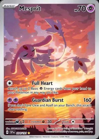 Mesprit 204/191 Surging Sparks Pokemon card