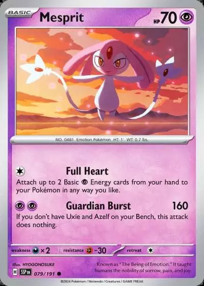 Mesprit 79/191 Surging Sparks Pokemon card
