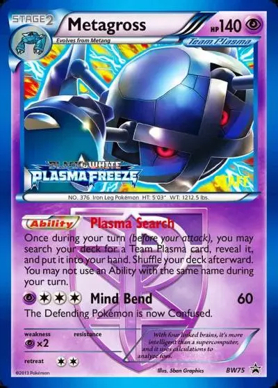Metagross BW75/101 BW Black Star Promos Pokemon card