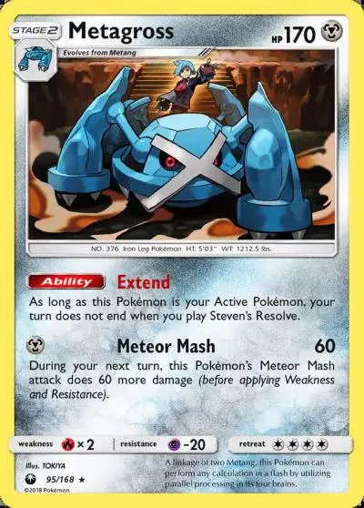 Metagross 95/168 Celestial Storm Pokemon card