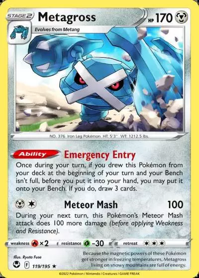 Metagross 119/195 Silver Tempest Pokemon card