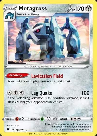 Metagross 118/185 Vivid Voltage Pokemon card