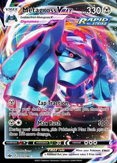 Metagross VMAX 113/198 Chilling Reign Pokemon card