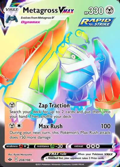 Metagross VMAX 208/198 Chilling Reign Pokemon card
