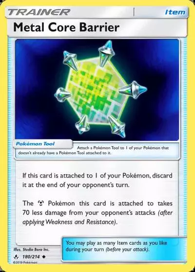 Metal Core Barrier 180/214 Unbroken Bonds Pokemon card