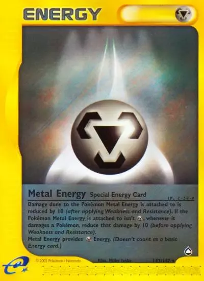 Metal Energy 143/147 Aquapolis Pokemon card