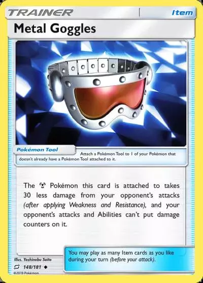 Metal Goggles 148/181 Team Up Pokemon card