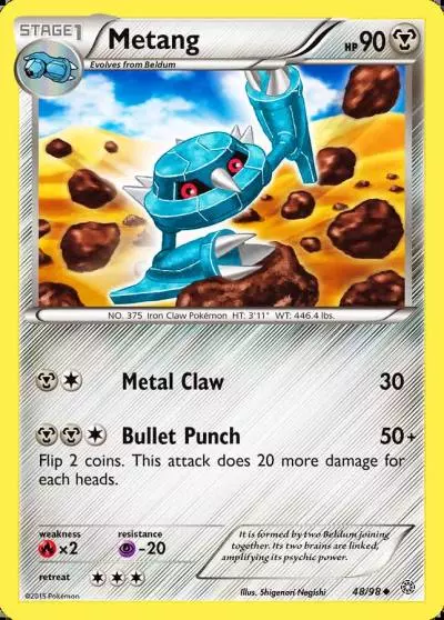 Metang 48/98 Ancient Origins Pokemon card