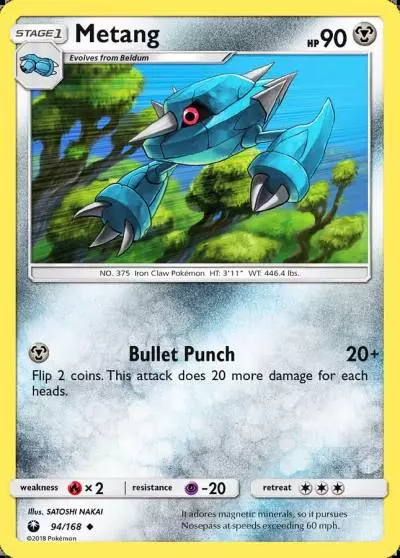 Metang 94/168 Celestial Storm Pokemon card