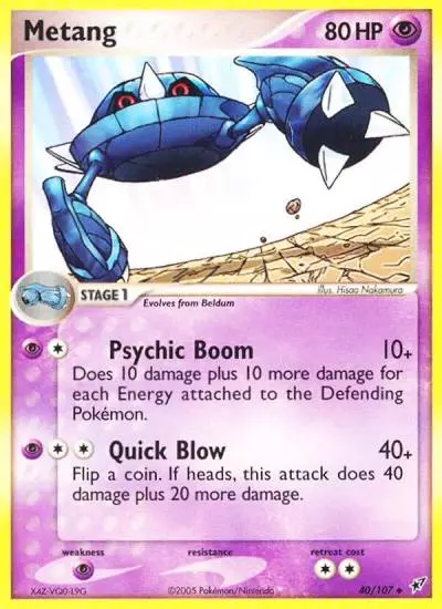 Metang 40/107 Deoxys Pokemon card