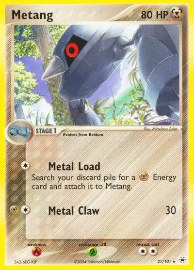 Metang 21/101 Hidden Legends Pokemon card