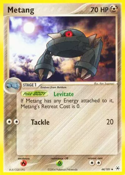 Metang 44/101 Hidden Legends Pokemon card
