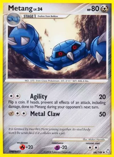 Metang 64/146 Legends Awakened Pokemon card